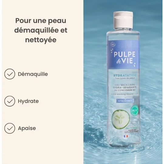 Pulpe de Vie Eau Micellaire Hydra-Apaisante au Concombre Bio 250 ml - image 5