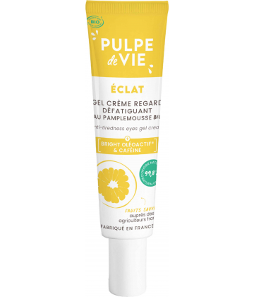 Pulpe de Vie Éclat Gel Crème Regard Défatiguant au Pamplemousse Bio 15 ml