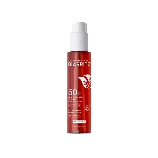Laboratoires de Biarritz Huile Solaire Satinée SPF50 125 ml