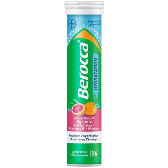 Berocca Hydratation Agrume Comprimés x 16