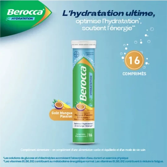 Berocca Hydratation Mangue-Passion Comprimés x 16 - image 5