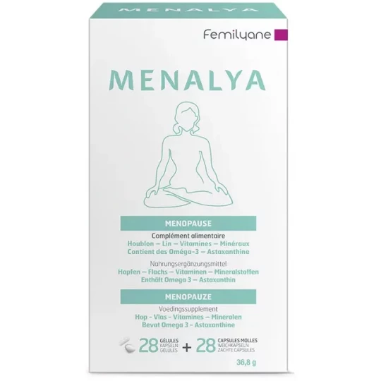 Femilyane Menalya Ménopause Gélules x 28 + Capsules Molles x 28 - image 2