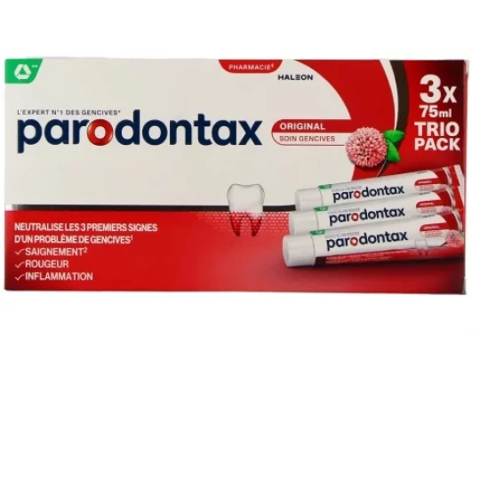 Parodontax Original Saignement Gencives Dentifrice 3 x 75 ml - image 3