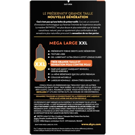Skyn King Mega Large XXL Préservatifs x 10 - image 5