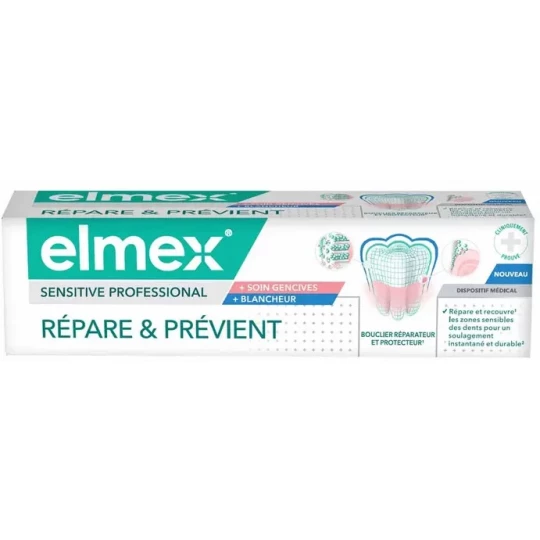 Elmex Sensitive Professional Dentifrice Soin Gencives Blancheur 75 ml