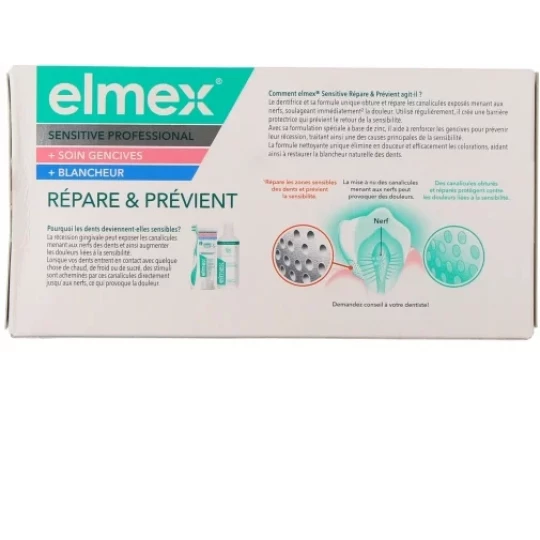 Elmex Sensitive Professional Dentifrice Soin Gencives Blancheur 2 x 75 ml - image 2
