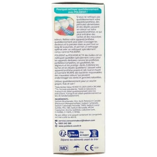 Polident Corega Anti-Bactérien Nettoyant Comprimés x 72 - image 2