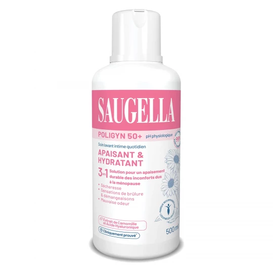 Saugella Poligyn Soin Lavant Intime Quotidien 3en1 50+ 500 ml