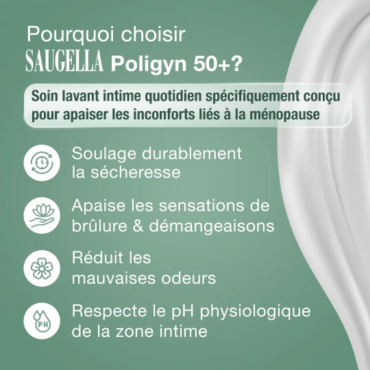 Saugella Poligyn Soin Lavant Intime Quotidien 3en1 50+ 500 ml - image 5