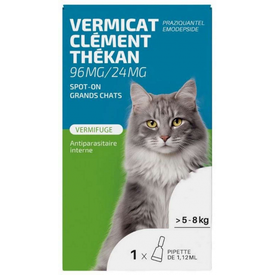 Clément Thékan Vermicat Spot-On Grands Chats 5-8 kg