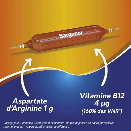 Sargenor Arginine & Vitamine B12 Ampoules x 20 - image 2