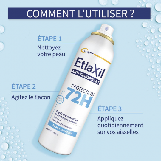Etiaxil Anti-Transpirant Protection 72H Aérosol 150 ml - image 3