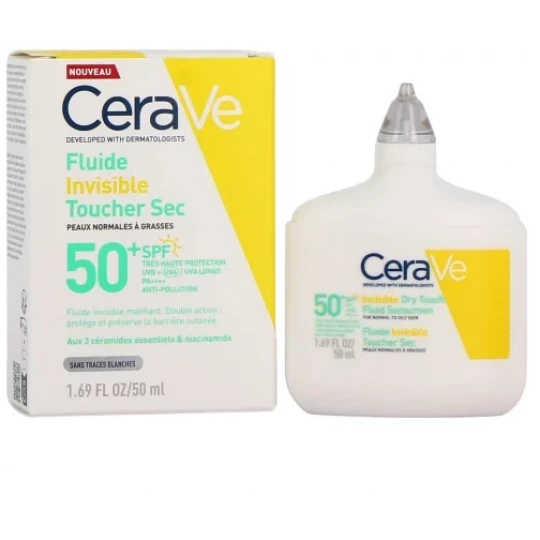 CeraVe Fluide Invisible Toucher Sec SPF50+ 50 ml