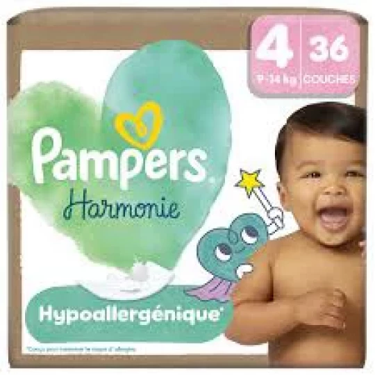 Pampers Harmonie Couches Taille 4 (9-14 kg) x 36
