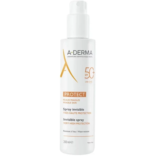 A-derma Protect Spray Invisible Très Haute Protection SPF50+ 200 ml