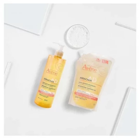 Avène XeraCalm AD Huile Lavante Relipidante Éco-Recharge 400 ml - image 2