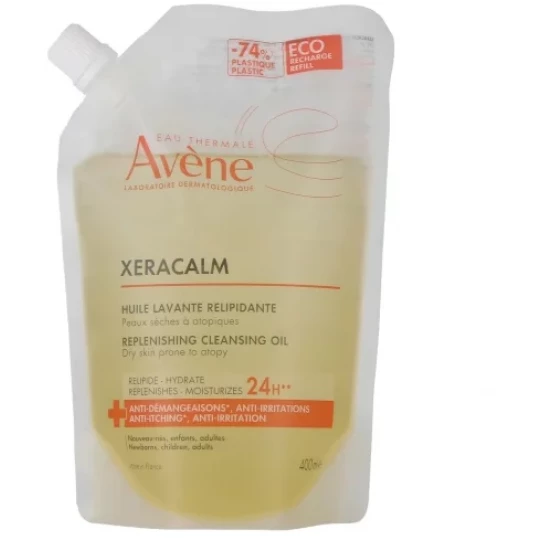 Avène XeraCalm AD Huile Lavante Relipidante Éco-Recharge 400 ml