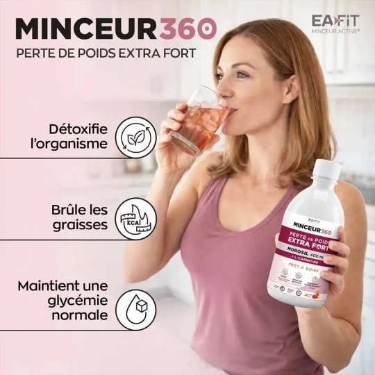 Eafit Minceur 360 Extra Fort Morosil Pêche Framboise 500 ml - image 2