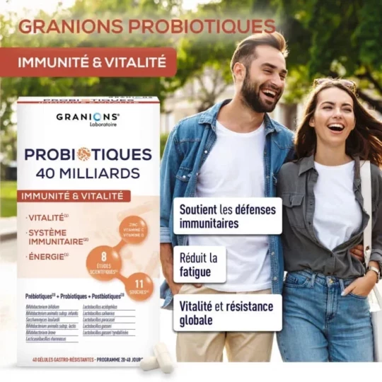 Granions Probiotiques Immunité et Vitalité x 40 Gélules - image 2