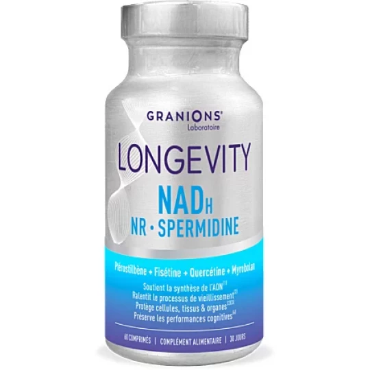 Granions Complexe Longevity NADH NR Spermidine x 60 Comprimés