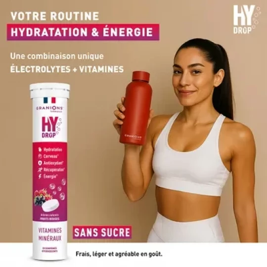 Granions Hydrop Hydratation Vitamines Minéraux Fruits Rouges Comprimés x 20 - image 3