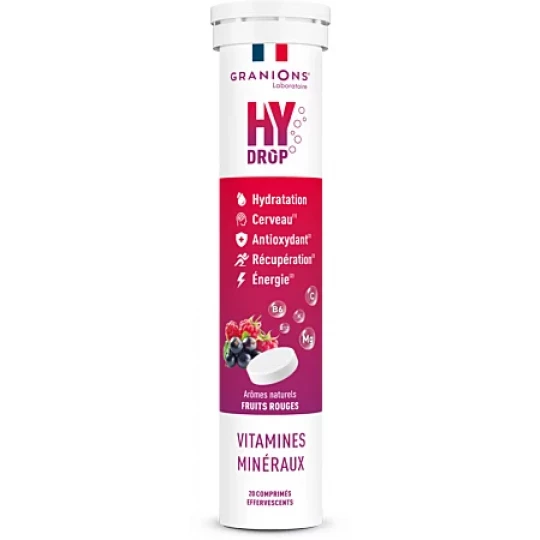 Granions Hydrop Hydratation Vitamines Minéraux Fruits Rouges Comprimés x 20