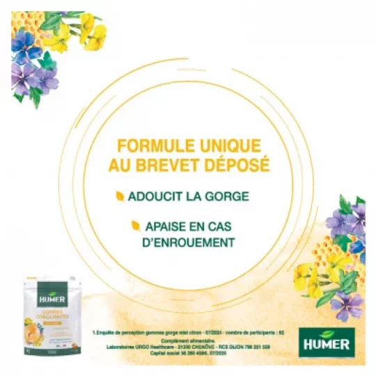 Humer Gommes Gorge Irritée Miel Citron x 30 - image 2