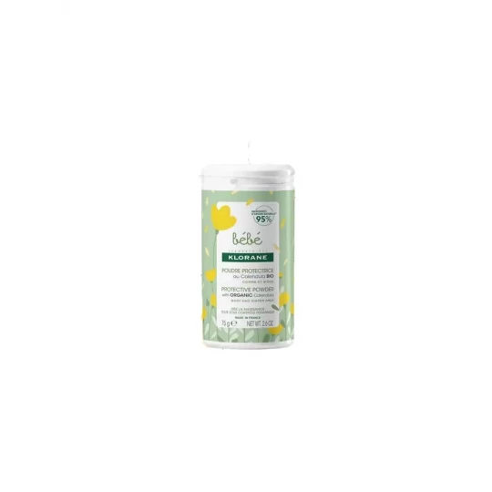 Klorane Bébé Poudre Toilette Protectrice Calendula Bio Apaisant 75 g