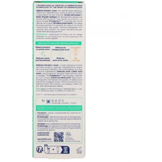 Bioderma Sébium Kérato+ Cover Gel-Crème Teinté Anti-Imperfections Médium 30 ml - image 2