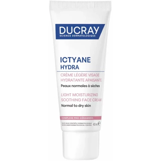 Ducray Ictyane Hydra Crème Légère Hydratante Apaisante 40 ml
