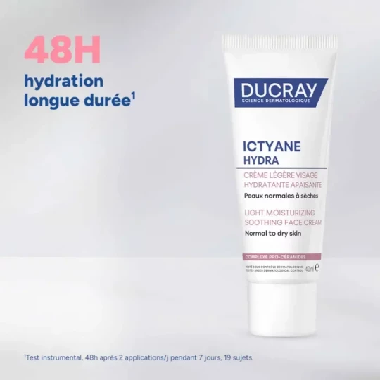 Ducray Ictyane Hydra Crème Légère Hydratante Apaisante 40 ml - image 5