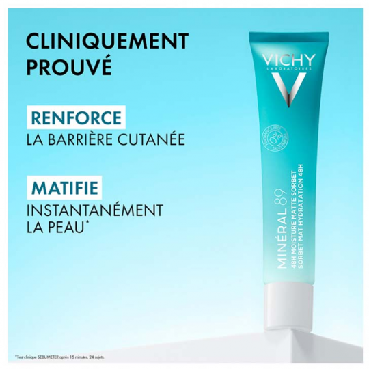 Vichy Minéral 89 Gel Sorbet Mat Hydratation 48H 40 ml - image 2