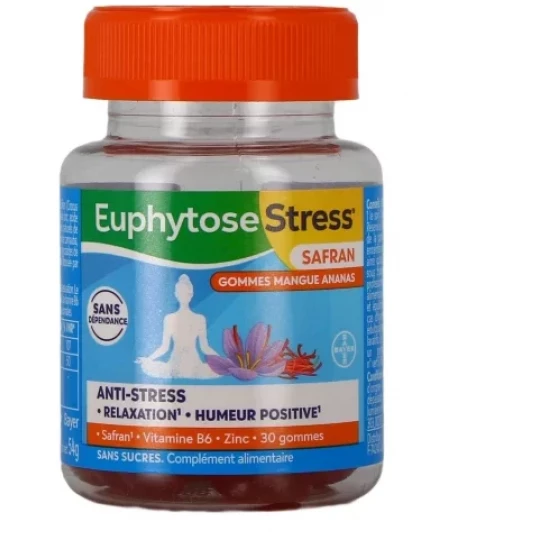 EuphytoseStress Safran Mangue Ananas Gommes x 30