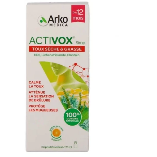Activox Sirop Toux Sèche & Grasse Orange 175 ml - image 2