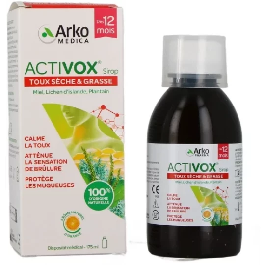 Activox Sirop Toux Sèche & Grasse Orange 175 ml - image 1