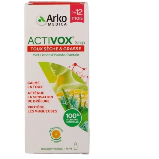 Activox Sirop Toux Sèche & Grasse Orange 175 ml - image 3