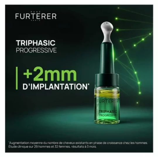 René Furterer Triphasic Progressive Traitement Antichute Longévité Densité 8 x 5,5 ml - image 3