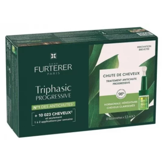 René Furterer Triphasic Progressive Traitement Antichute Longévité Densité 8 x 5,5 ml - image 5