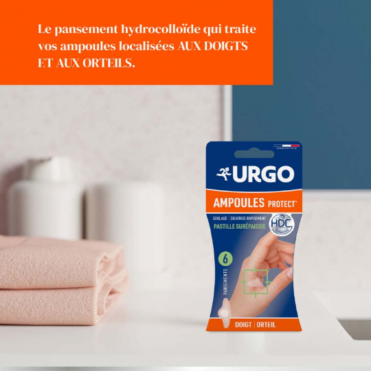 Urgo Ampoules Protect Pastille Surépaissie Doigt et Orteil Pansements x 6 - image 2