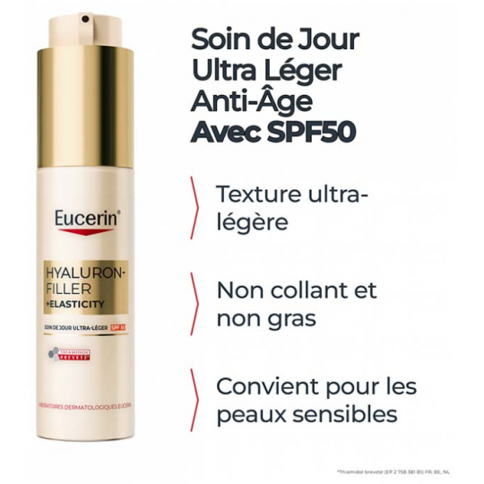 Eucerin Hyaluron-Filler + Elasticity Soin de Jour Ultra-Léger SPF50 50 ml - image 4