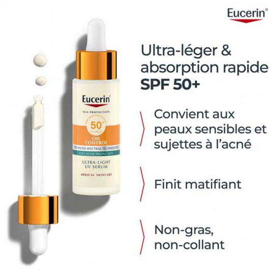 Eucerin Sun Protection Oil Control Sérum UV Ultra-Léger SPF50+ 30 ml - image 4
