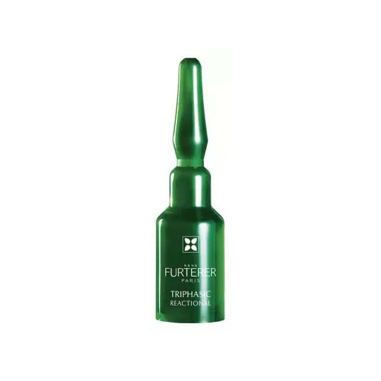 René Furterer Triphasic Reactional Traitement 2en1 Antichute & Pousse Ampoules x 12