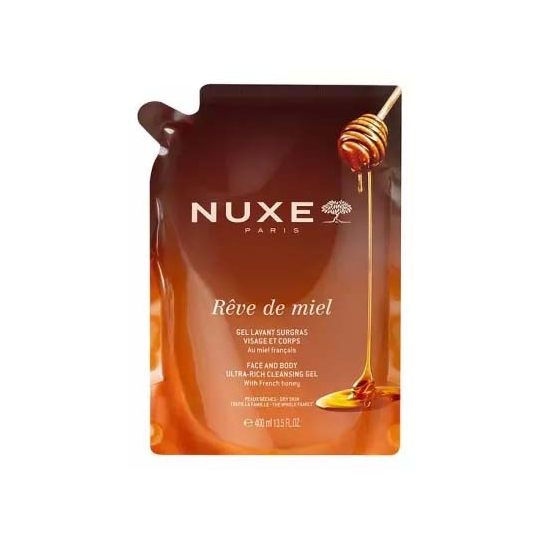 Nuxe Rêve de Miel Gel Lavant Surgras Éco-Recharge 400 ml