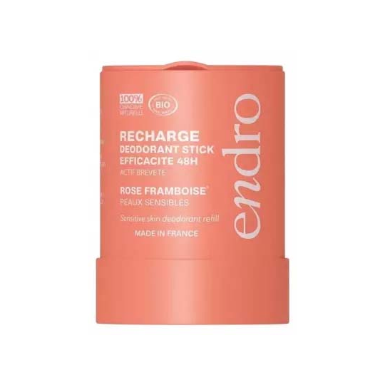 Endro Déodorant Stick 48H Rose Framboise Recharge Bio 50 g