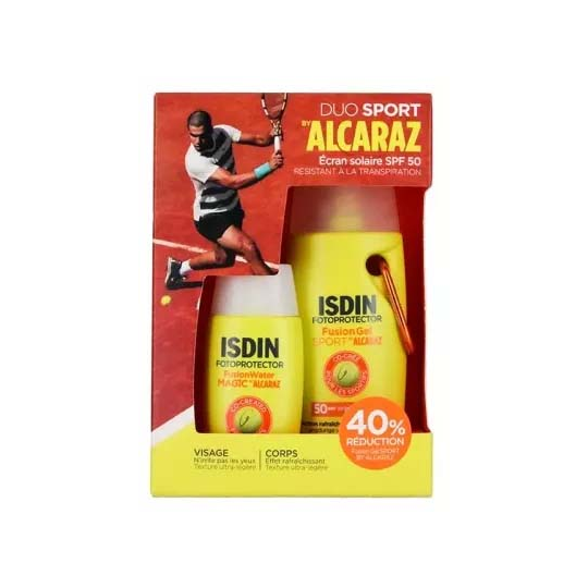 Isdin Fotoprotector Fusion Gel Solaire Sport SPF50 100 ml + Crème Solaire SPF50 50 ml Edition Limitée By Alcaraz