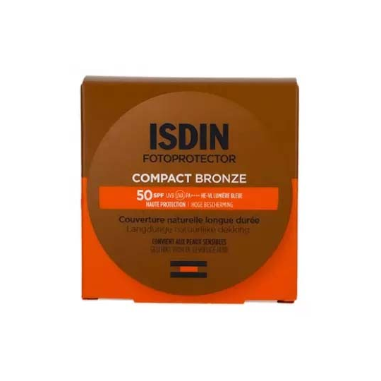 Isdin Fotoprotector Compact Couverture Naturelle Longue Durée SPF50 10 g