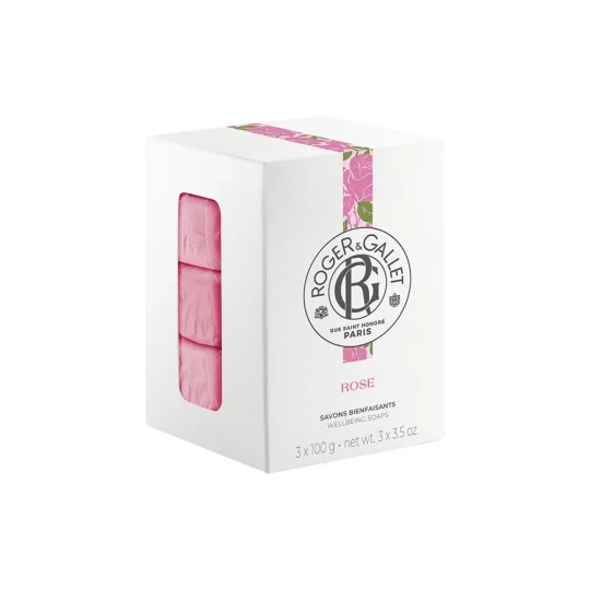 Roger & Gallet Rose 3 Savons Bienfaisants de 100 g