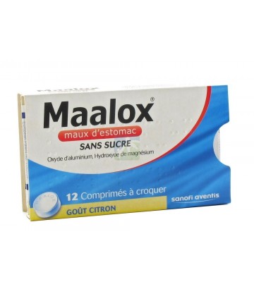 Maalox Maux d'estomac Citron ss sucre x 12