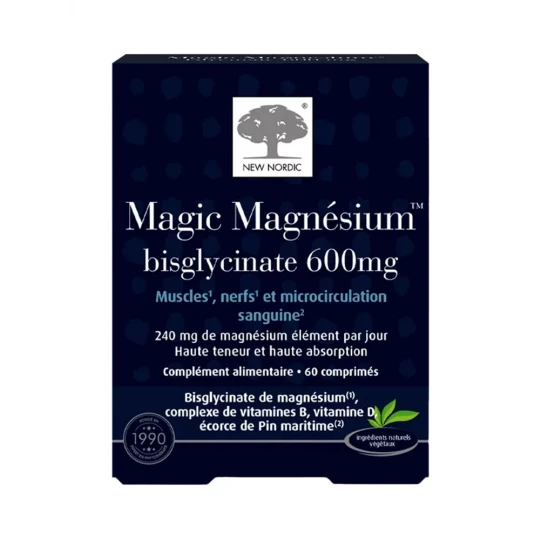 New Nordic Magic Magnésium Bisglycinate 600 mg Comprimés x 60