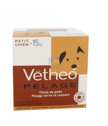 Vétheo Pelage Chute de Poils et Pelage Petit Chien -15kg